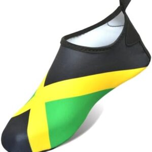 Water Shoes for Women and Men Quick-Dry Swim Beach Shoes for Outdoor Surfing Yoga Exercise Jamaica Flag Caribbean Reggae Rasta