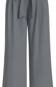 LILLUSORY Wide Leg Dress Pants Women's Paperbag High Waisted Business Casual Trousers with Removable Belt