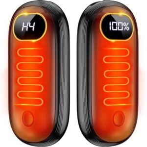 Hand Warmers Rechargeable - 14000mAh Electric Hand Warmers Rechargeable 2 Pack Heat Up to 131℉ with 18Hrs Warmth, Reusable Electronic Portable Pocket Heater for Women Man Golf Raynauds Camping