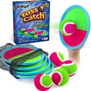 Ayeboovi Toss and Catch Ball Game Outdoor Toys for Kids Games Beach Pool Toys Outdoor Yard Games for 3 4 5 6 7 8+ Year Old Boys Girls Birthday Valentine's Day Gift Easter Basket Stuffers (Upgraded)